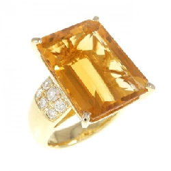 Nhẫn Citrine K18YG 13.50CT