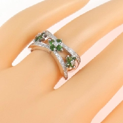 Nhẫn K18WG Hoa Ngọc Lục Bảo 0.51CT - Hàng hiệu Chính hãng 849825