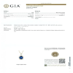 K18YG Sapphire Necklace 3.111CT Madagascar - Hàng hiệu Authentic 862843