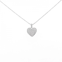 K18WG Dây chuyền kim cương hình trái tim Pavé 0.40CT - Hàng hiệu Chính hãng