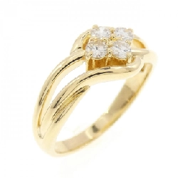 Nhẫn kim cương K18YG 0.20CT