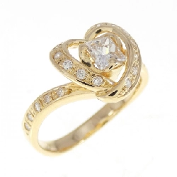 Nhẫn kim cương hình trái tim K18YG 0.367CT - Hàng hiệu Authentic