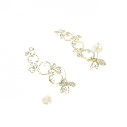 Bông tai kim cương K18YG/K18WG hình cỏ ba lá 0.250CT - Hàng hiệu chính hãng 867681