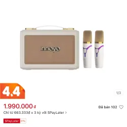 Loa Bluetooth Innoyo InnoSound S2  Kèm Micro | Bluetooth 5.3 | Pin Trâu | Âm Thanh Lớn 999952