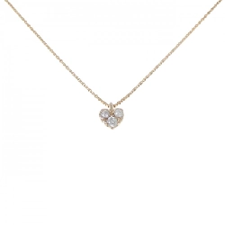 K18PG Dây chuyền hình trái tim kim cương 0.13CT - Hàng hiệu Chính hãng