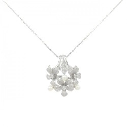 Dây chuyền ngọc trai Akoya hoa PT900/PT850 - Hàng hiệu Authentic