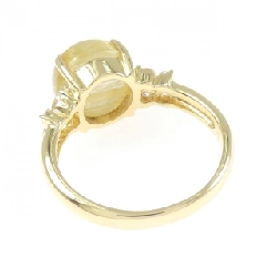 Nhẫn đá thạch anh tóc vàng K18YG 4.22CT - Hàng hiệu Authentic 852440