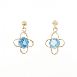 K18YG Blue Topaz Bông tai - Hàng hiệu Chính hãng