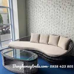 Ghế sofa ngoài trời mây nhựa 735478