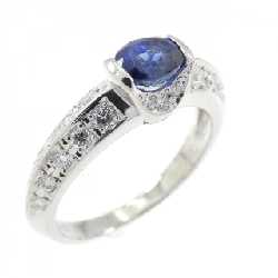 Nhẫn Sapphire PT900 0.666CT - Hàng hiệu Chính hãng