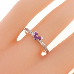 Nhẫn ruby hình trái tim K18WG 0.10CT 668942