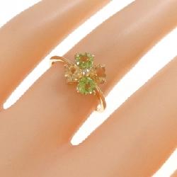 Nhẫn Peridot hình cỏ ba lá × trái tim K18YG 668672