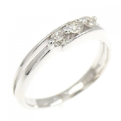 Nhẫn kim cương ba viên K18WG 0.20CT