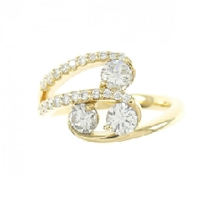 Nhẫn kim cương K18YG 0.228CT 0.202CT 0.206CT E-G SI1 Tốt - Hàng hiệu Chính hãng 879398