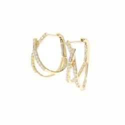 K18YG Bông tai kim cương 0.30CT - Hàng hiệu Chính hãng 866384