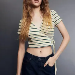 ÁO H&M CROPTOP THUN GÂN BỌC NGOÀI SIZE M