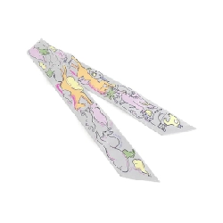 【Sản phẩm chưa sử dụng】Khăn quàng cổ Hermès MILLE ET UN LAPINS Twilly 064007S