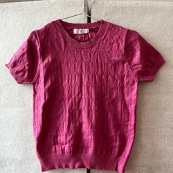 Áo len cộc tay size S màu hồng 327112