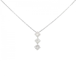 Dây chuyền kim cương ba viên PT900/PT850 0.30CT - Hàng hiệu Chính hãng