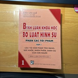 Đinh Văn Quế - Bình luận khoa học Bộ luật hình sự tập 1