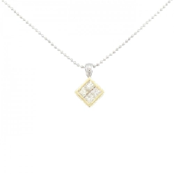 K18YG/PT900/PT850 Dây chuyền kim cương 0.50CT - Hàng hiệu Chính hãng