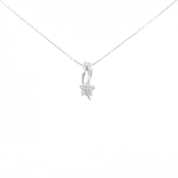 Dây chuyền kim cương hồng K18WG - Hàng hiệu Authentic