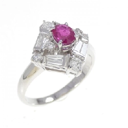 Nhẫn Ruby PT900 0.37CT - Hàng hiệu Chính hãng