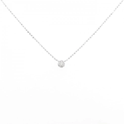 K18WG Solitaire Dây chuyền kim cương 0.09CT - Hàng hiệu Chính hãng