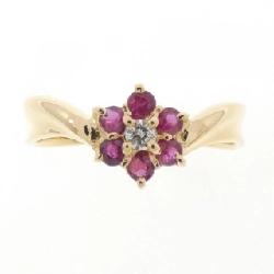 Nhẫn Ruby Hoa K18YG 0.23CT - Hàng hiệu Chính hãng 853039