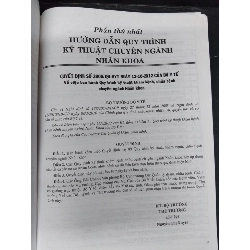 Hướng dẫn quy trình kỹ thuật bệnh viện chuyên ngành nhãn khoa - tai mũi họng Bỏng - phụ sản (nội khoa) tập 2 mới 90% HCM2606 Bộ y tế GIÁO TRÌNH, CHUYÊN MÔN 915856