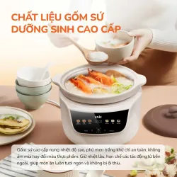 🔥 Nồi kho hầm dưỡng sinh UNIE USC888 – Nắp sứ kép, khóa ẩm vi áp suất 🍲 798101