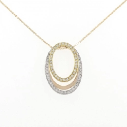 Dây chuyền kim cương ba màu K18 1.00CT - Hàng hiệu chính hãng