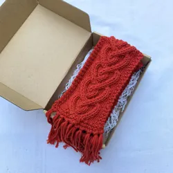 KHĂN LEN HOẠ TIẾT TRÁI TIM 