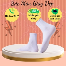 Combo 4 đôi vớ tất nữ cotton cổ trung