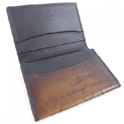 Berluti インブイアスクリットレザーカardホルダー CARD CASE - Hàng hiệu Authentic 906079