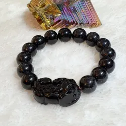 Vòng Tay Tỳ Hưu Đá Thạch Anh Đen Thiên Nhiên Size 8ly 601649