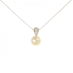 Dây chuyền ngọc trai trắng 18KYG/K18YG 10mm - Hàng hiệu Authentic