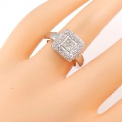 Nhẫn kim cương K18WG 0.39CT 671792