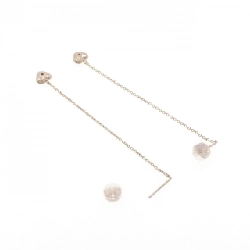 K18PG Bông tai hình trái tim kim cương - Hàng hiệu Chính hãng 874907