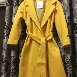 Áo khoác dạ nữ màu vàng hàng QC size M, L
