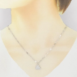 K18WG Pave Heart Diamond Necklace 0.472CT - Hàng hiệu Authentic 858660