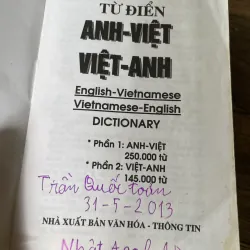 Từ điển Anh Việt, Việt Anh ;1600 trang  1039984