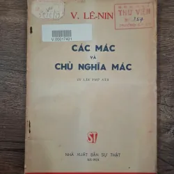 Các Mác và chủ nghĩa Mác - V. Lê-nin - Chính trị/Triết học