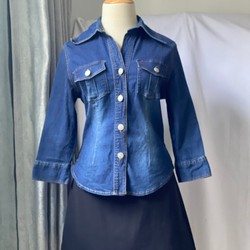 áo khoác jean, áo denim freesize nữ