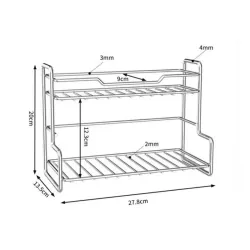 Kệ inox đựng mĩ phẩm, đồ dùng nhà bếp, decor 993556