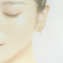 K18YG Đá mặt trăng Bông tai - Hàng hiệu Chính hãng 867470