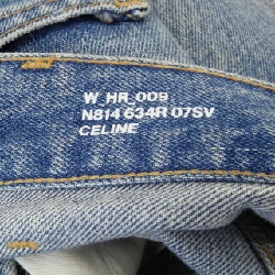 Quần jeans denim wash màu thép CELINE Margaret 2N814634R 646823