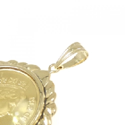 K18YG(枠) Đồng xu Mặt dây chuyền - Hàng hiệu Chính hãng 866378
