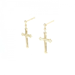 K18YG Khuyên tai hình chữ thập - Hàng hiệu Chính hãng 867201