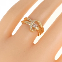 Nhẫn kim cương K18YG 0.12CT 670886